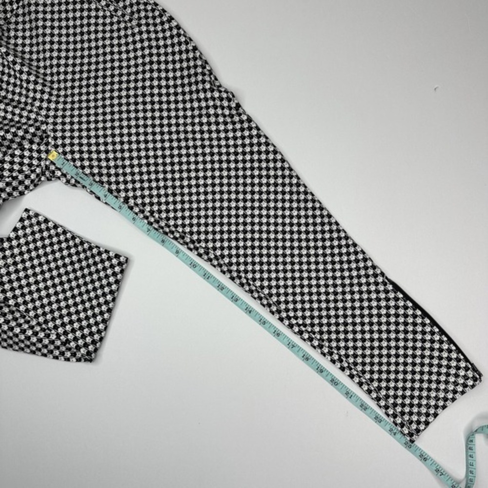 Betabrand Catstooth Skinny Leg Pencil Dress Pant Yoga Pants Black White M Petite - Picture 12 of 15